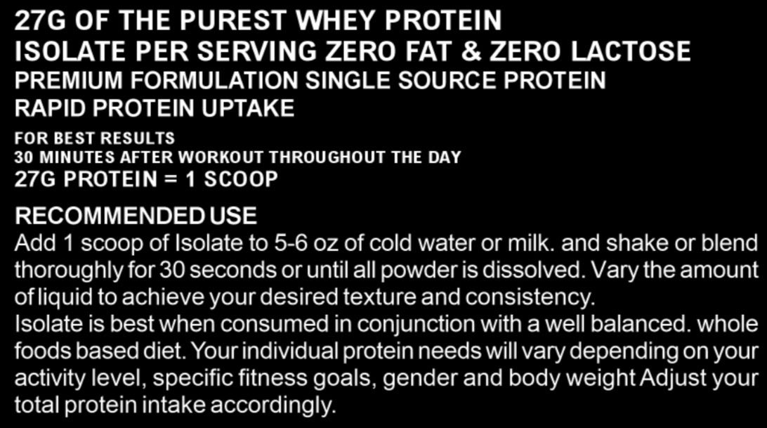 Isolate Whey Protein